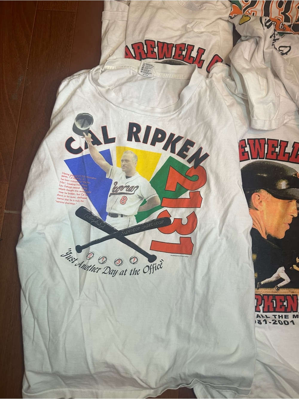Vintage 90s Cal Ripken Jr. 6-Pack T-Shirt Lot - White Graphic Tees - Picture 5 of 10